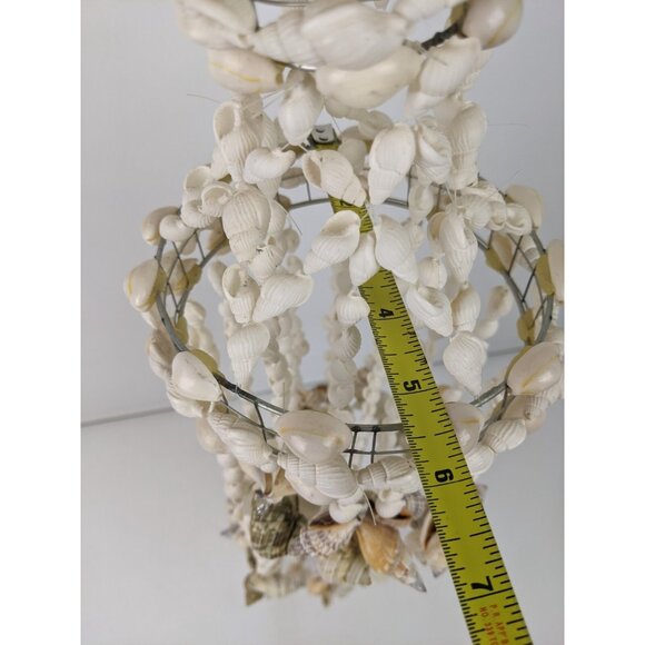 Vintage 70’s Seashell Chandelier Sea Shells Nautical Beach Boho Coast 30" - Picture 14 of 14